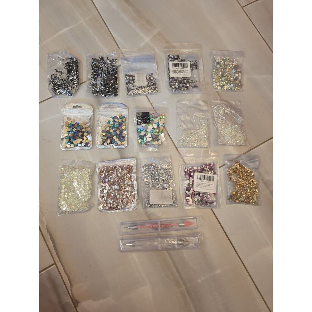 Hotfix And Hotfix Rhinestone Needlework Strass Lot Of 17 - Picture 2 of 16